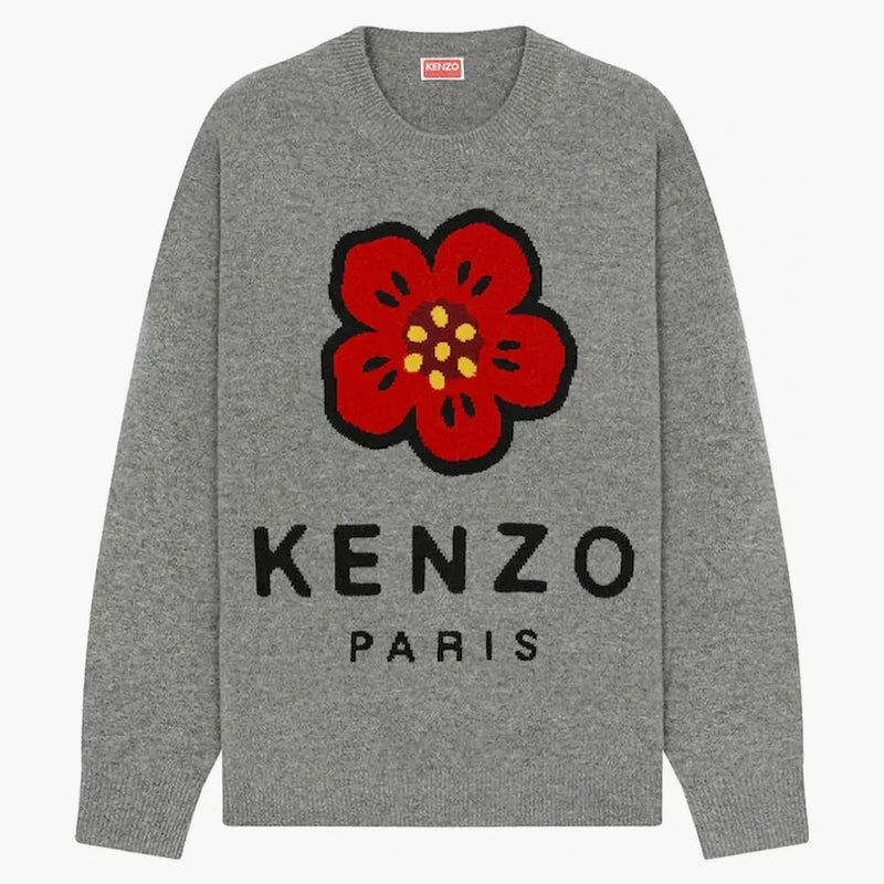 Kenzo X Nigo Boke Flower Marino Wool Jumper Misty Grey