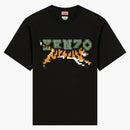 Kenzo x nigo tigre píxel camiseta de gran tamaño negra