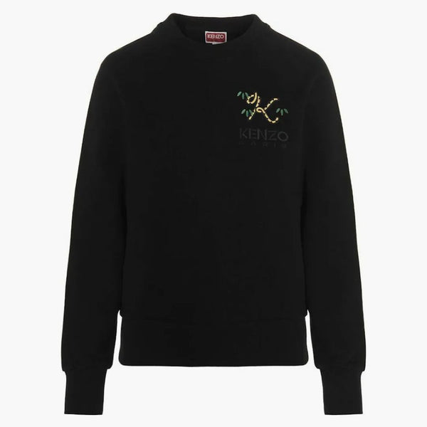 Kenzo x Nigo Tiger Tail Logo haftowana bluza czarna