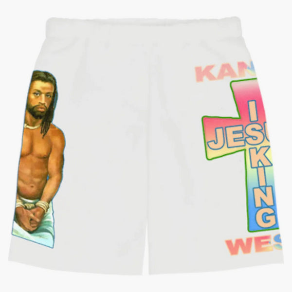 Kanye West Awge For Jik Cross I Shorts White