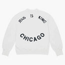 Kanye West Jesus is king chicago crewneck white