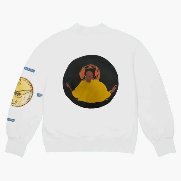 Kanye West Jesus Is King Gold Crewneck White