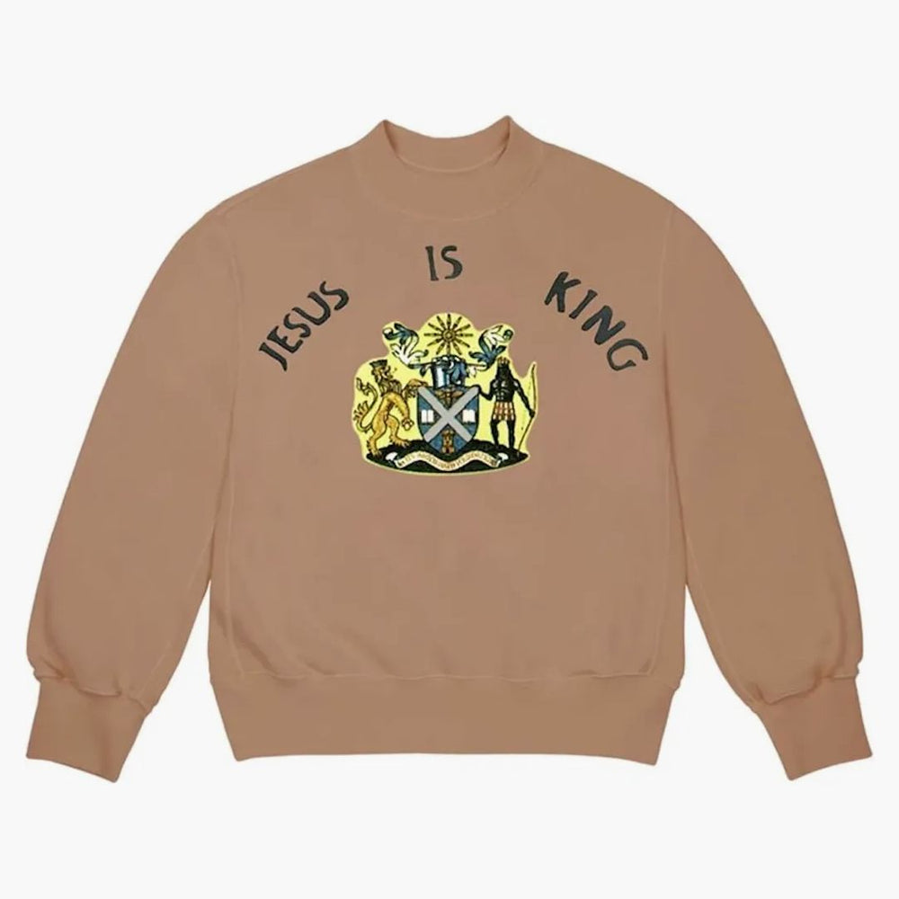 Kanye West Jesus Is King Jamaica Seal Crewneck Brown