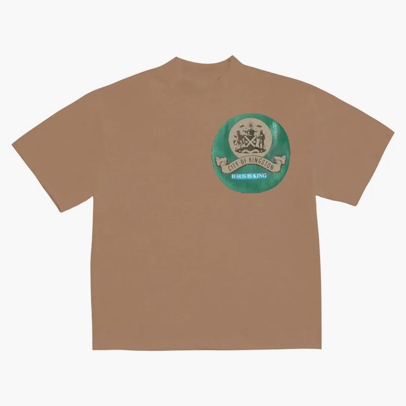Kanye West Jesus Is King Jamaica Seal T-shirt Brown