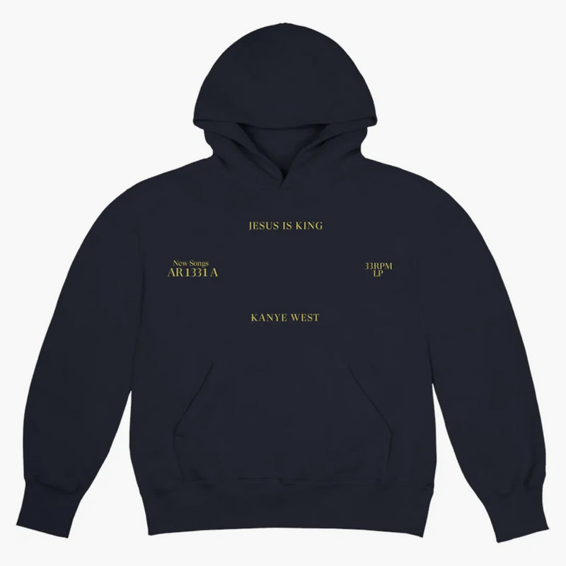 Kanye West Jesus is king vinyl ii hoodie navy