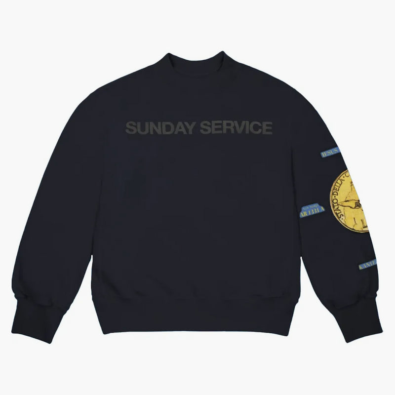 Kanye West Sunday Service Gold Detroit Crewneck Navy
