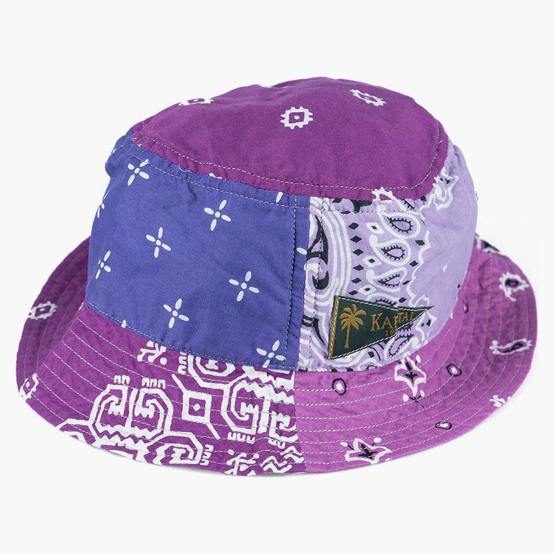 Capital Bandana Patchwork Short Brim Bucket har lätt lila