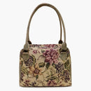 Capital Gobelin Small Flower Fargo Bag Sand Beige