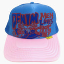 Capital Men Love Cats Denim Trucker has Baby Blue/Pink