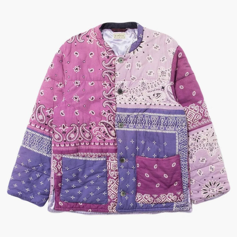 Capital Quilted Patchwork Bandana Jacket Purple