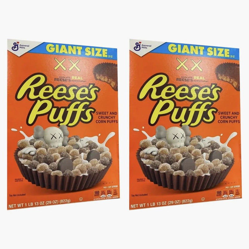 KAWS X Reese's Puffs Giant Giant Size 2x Lot (nie nadaje się do spożycia przez ludzi)