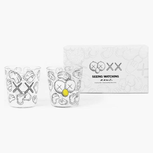 Kaws Seing/Watching Eyes Glass Set Clear
