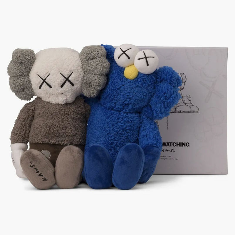 Kaws vidí/sleduje plyšové šedé/modré