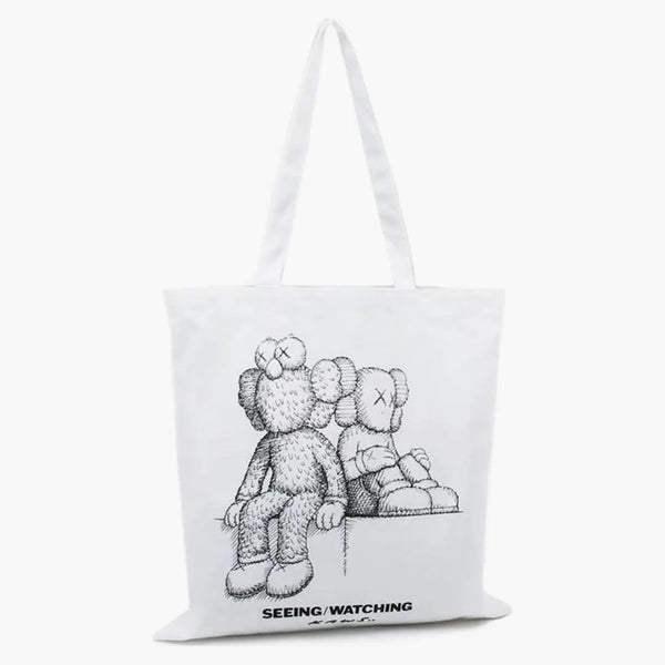Kaws Seing/Watching Sketch Dead Bag White