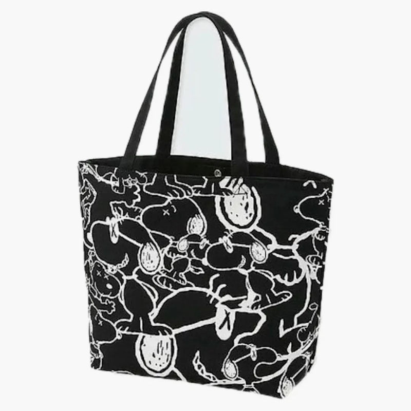 Kaws X Uniqlo X Peanuts Snoopy Pattern Dead Bag Black