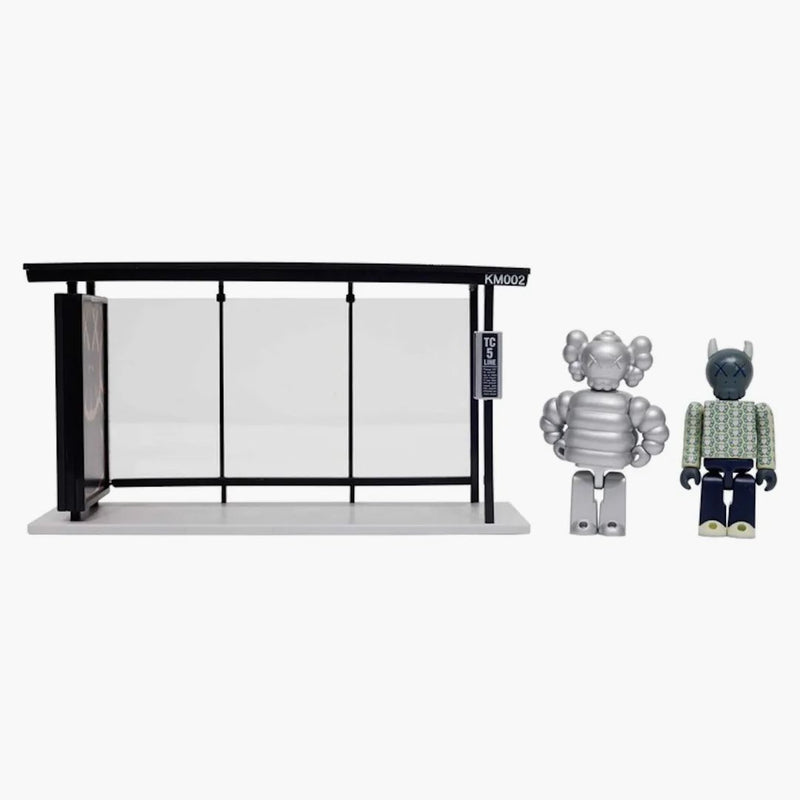 Kaws X Medicom Buss Stop Series Volym 3 Vinyl Toy Silver/Green