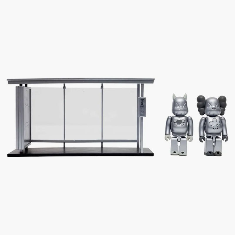 Kaws X Medicom Bus Stop Series Volume 5 Vinyl Toy Silver/Silver