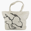 Kaws X Uniqlo X Peanuts Snoopy Tote Bag Beige