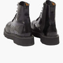 Kenzosmile spetsar upp stövlar svart wollato läder (kvinnors)