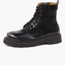 Kenzosmile spetsar upp stövlar svart wollato läder (kvinnors)