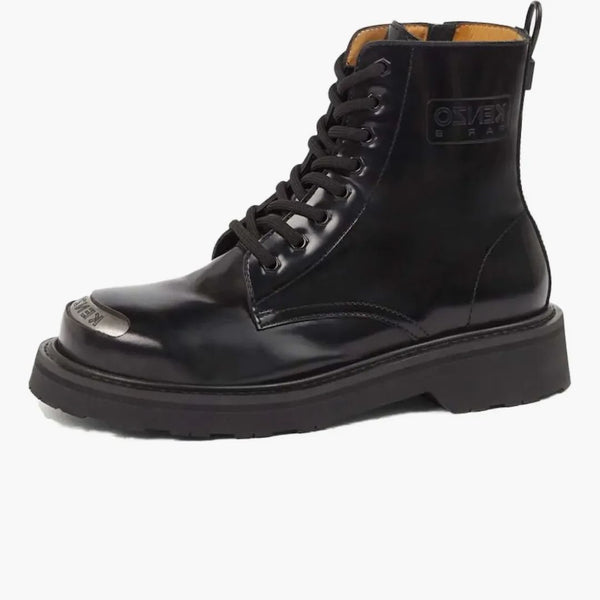 Kenzosmile Lace Up Bots Black Wollato Leather (damskie)