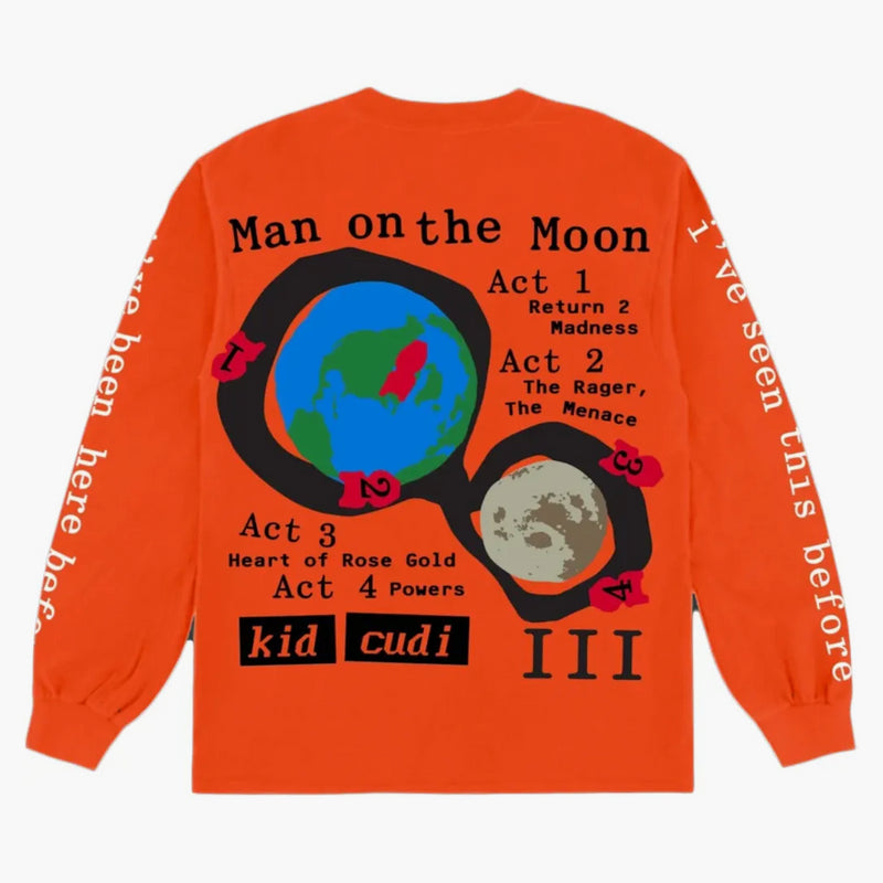 Kid Cudi Cpfm For Motm Iii Return 2 Madness L/s T-shirt Orange