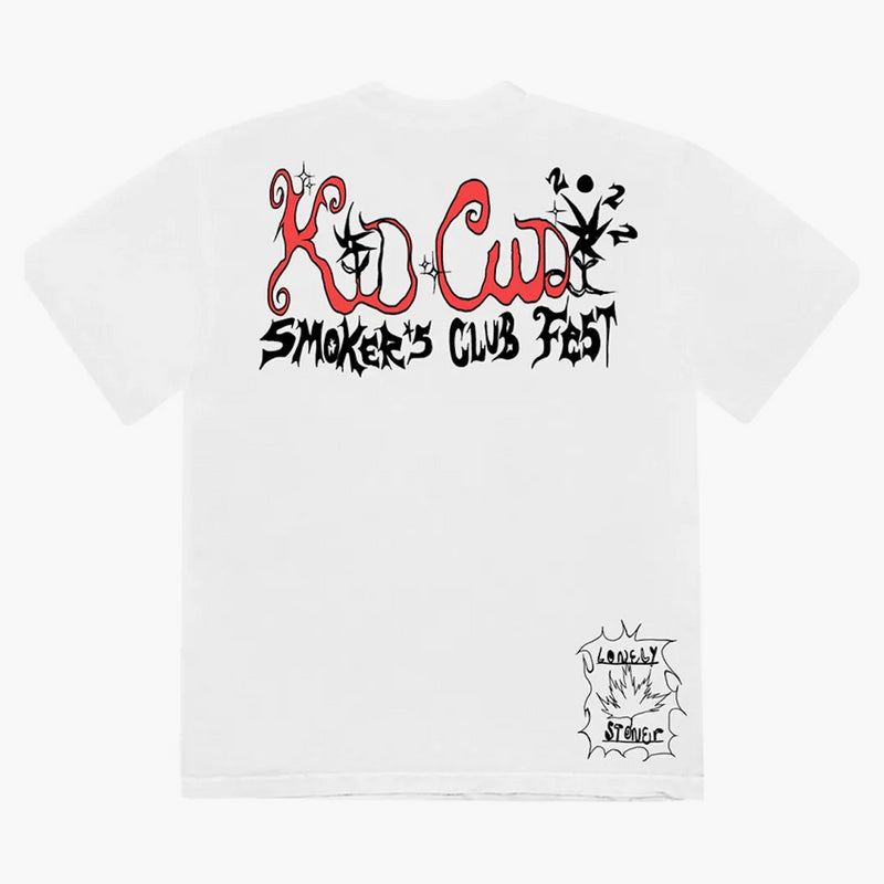 Kid Cudi Lonely Stoner tričko bílé