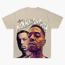 Kid Cudi Moon Man e Slim Shady T-shirt Cream
