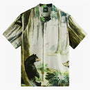 Kith Amnh Black Bear Camp Collar Shirt White