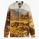 Kith Amnh Landscape Long Sleeve Camp Collar Shirt White