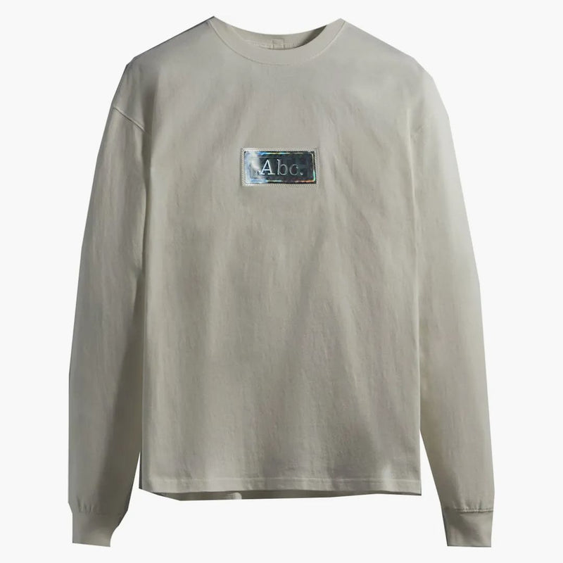 Kith Advisory Board Crystals Holographic Classic Logo L/s Tee Selenite White