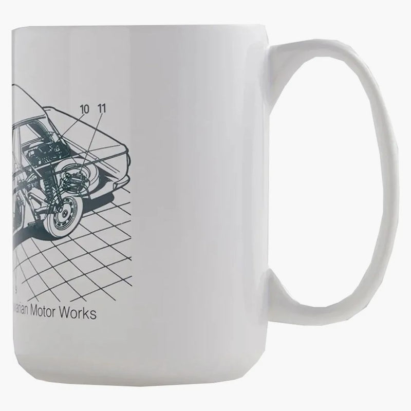 Kith BMW Car Sketch hrnek bílý