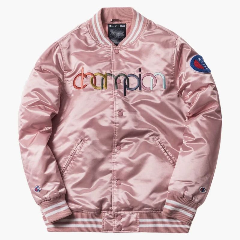 Kith Champion Baseball Jacket růžová