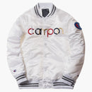 KITH Champion Baseball Jacket White