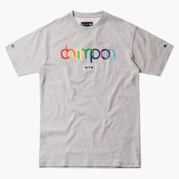 Kith Champion Double Logo Tea Heather šedá