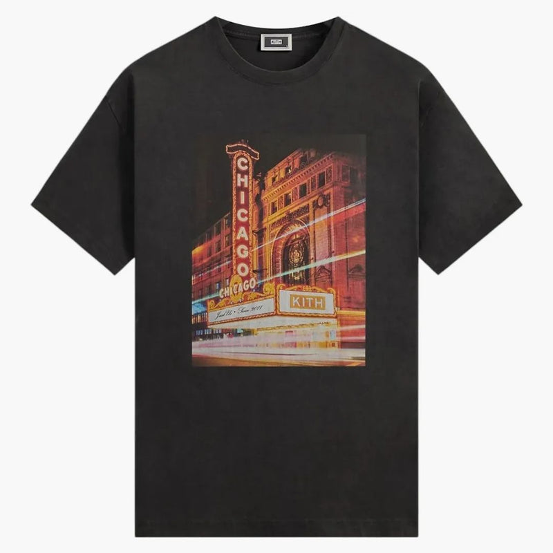 Kith Chicago Lights Vintage Tee Black
