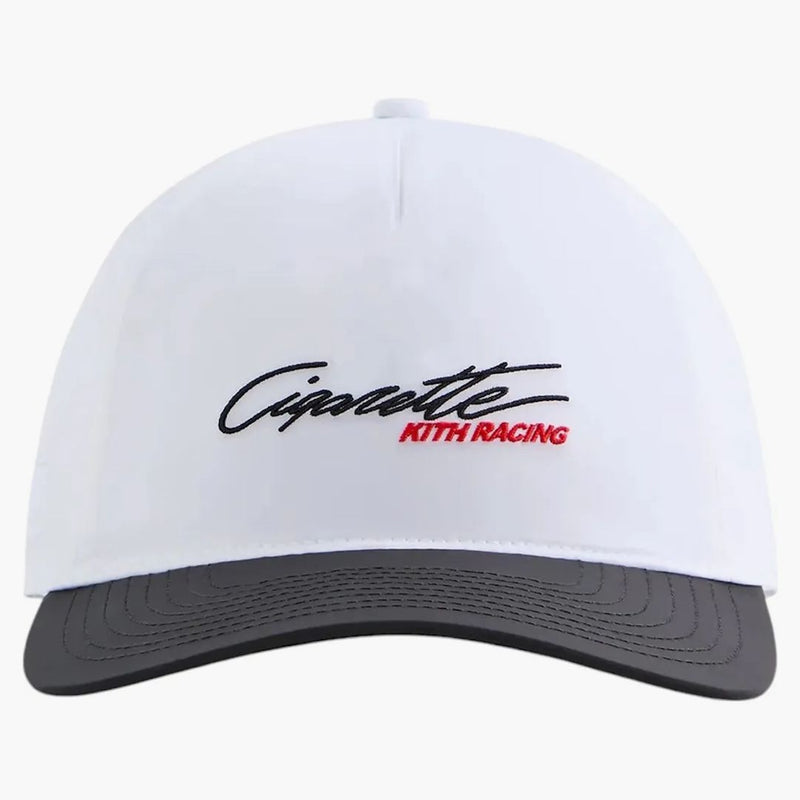 Kith Bay de nylon de arrugas de cigarrillos Low Pinches de corona snapback blanco