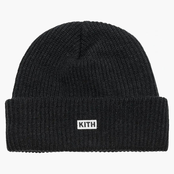Kith logotipo clásico bandear beanie negro