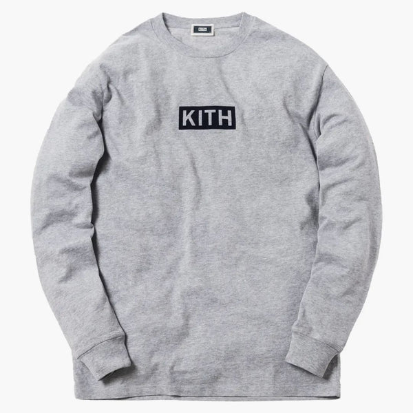Kith Classic Logo L/s Tee Heather Grey