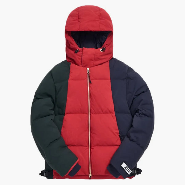 Kith Colorblocked Puffer Jacket Scarlet/multi