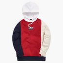 Kith Colorblocked Rugby Hoodie Red/multi