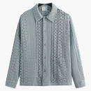 Kith Cotton Eyelet Boxy Collared Overshirt Light Indigo