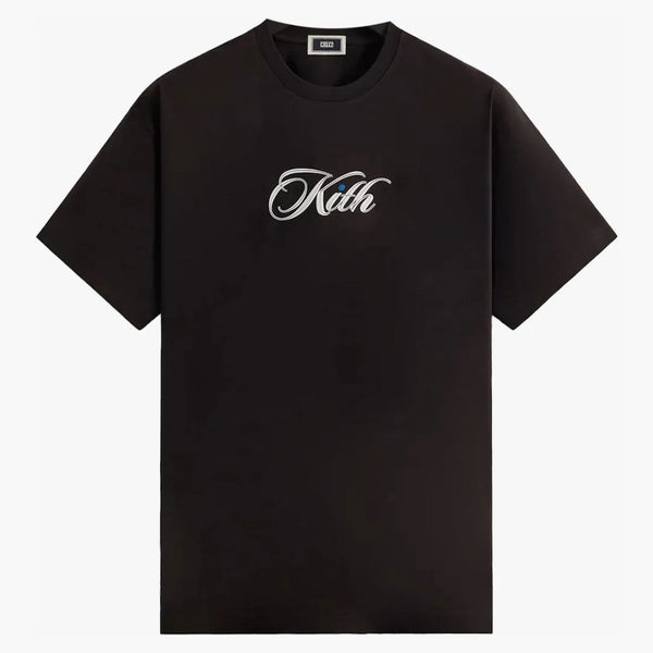 Kith Cursive Logo Tee Black