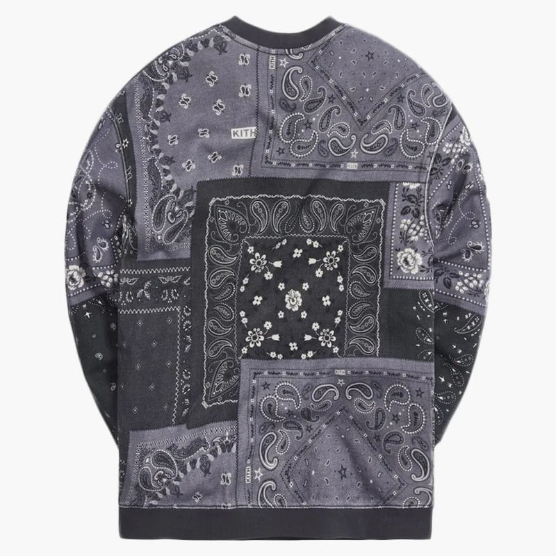 Kith Deconstructed Bandana Crewneck Black