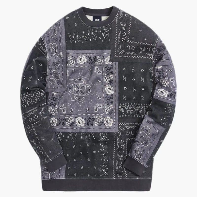 Kith Deconstructed Bandana Crewneck Black
