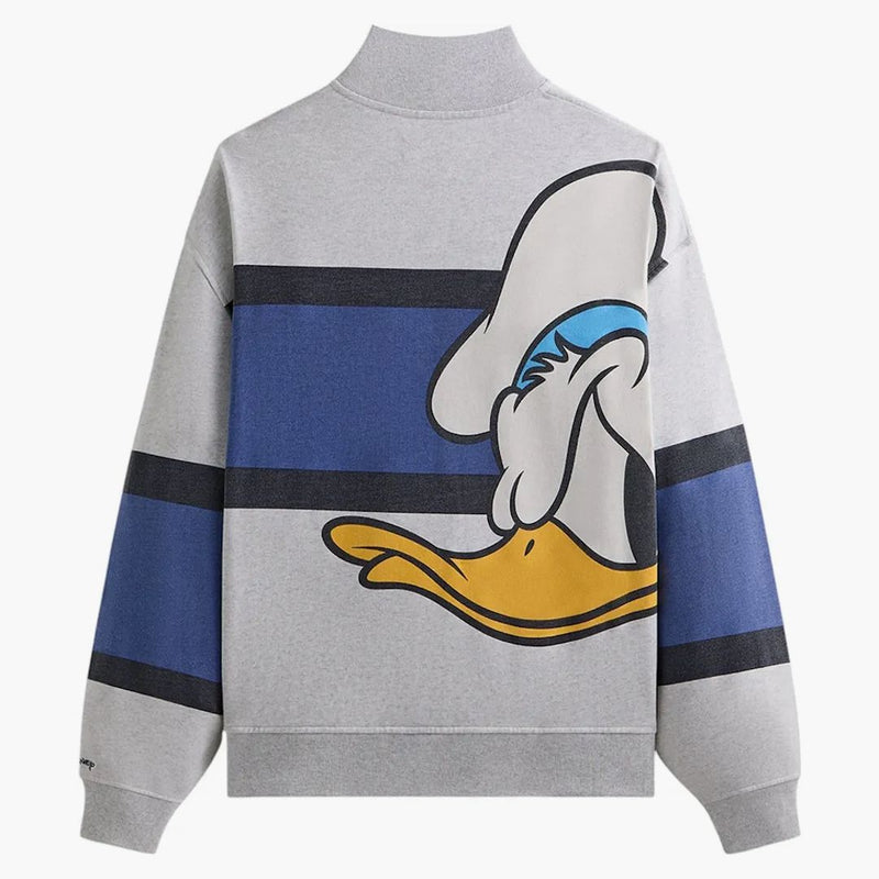 Kith Disney Donald Duck Quarter Zip Fleece Wyona Sweatshirt Light Heather Grey