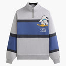Kith Disney Donald Duck Quarter Zip Fleece Wyona Sweatshirt Light Heather Grey
