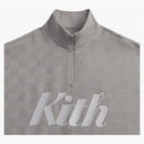 Kith Double Knit Davis Quarter Zip Pullover Concrete
