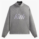 Kith Double Knit Davis Quarter Zip Pullover Concrete