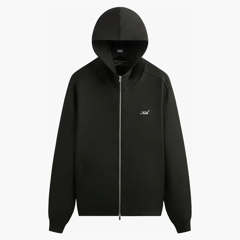 Kith Double Weave Selfridge Zip Up Hoodie Black